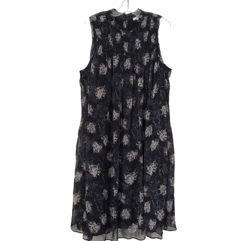 Joie Dress Womens Small Limited Edition Baltic Print Sleeveless‎ Sheer Overlay